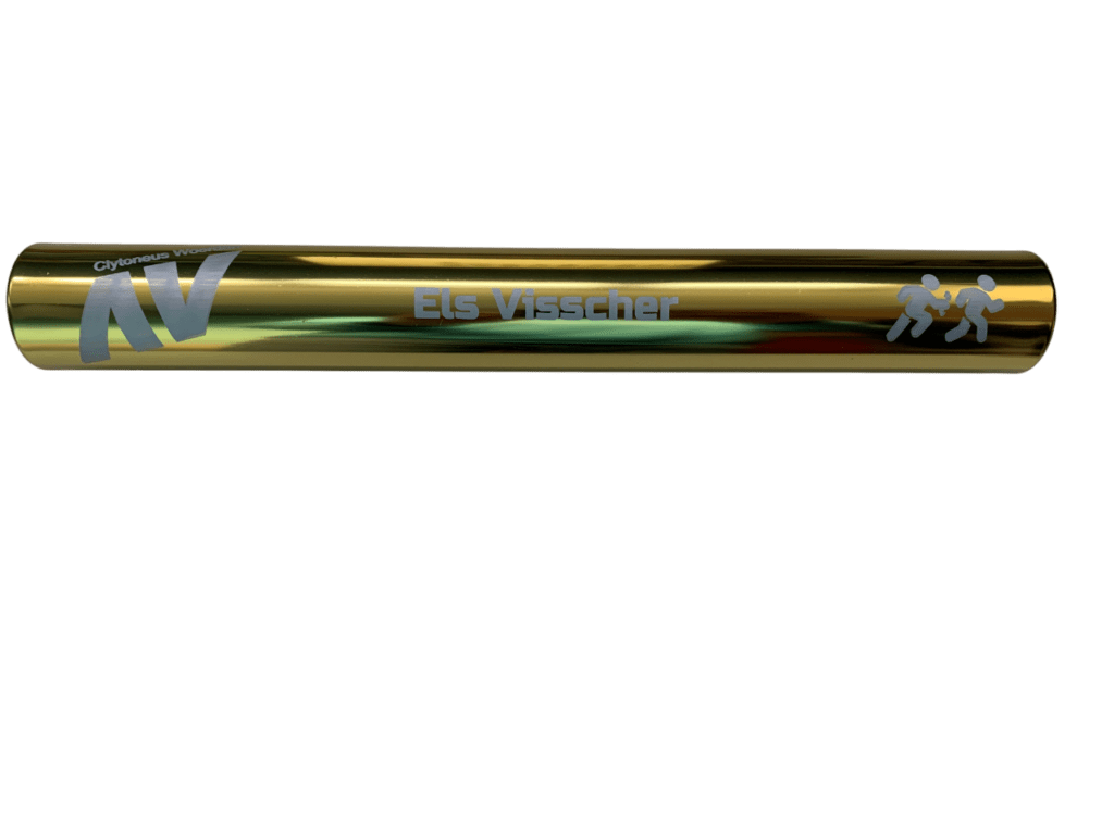 Inspiratie - Gouden stokje met AV Clytoneus logo